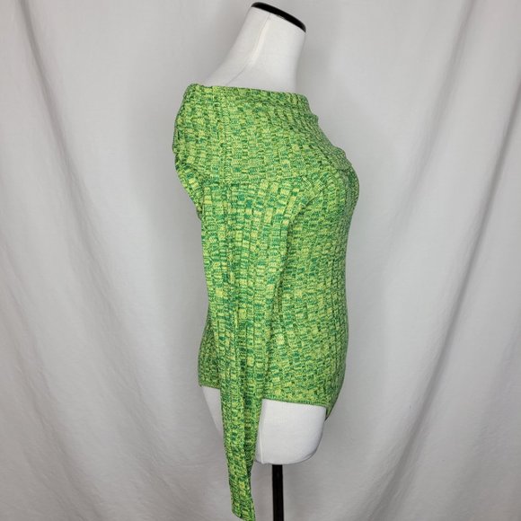 Afrm Turtleneck Bodysuit, Marled Green NWT $78 Size XS - Picture 4 of 7
